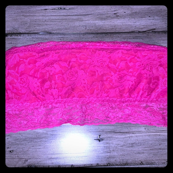 Hot pink lace bandeau!